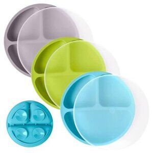 Wee Sprout Suction Plates for Toddler, Baby (6-pack)